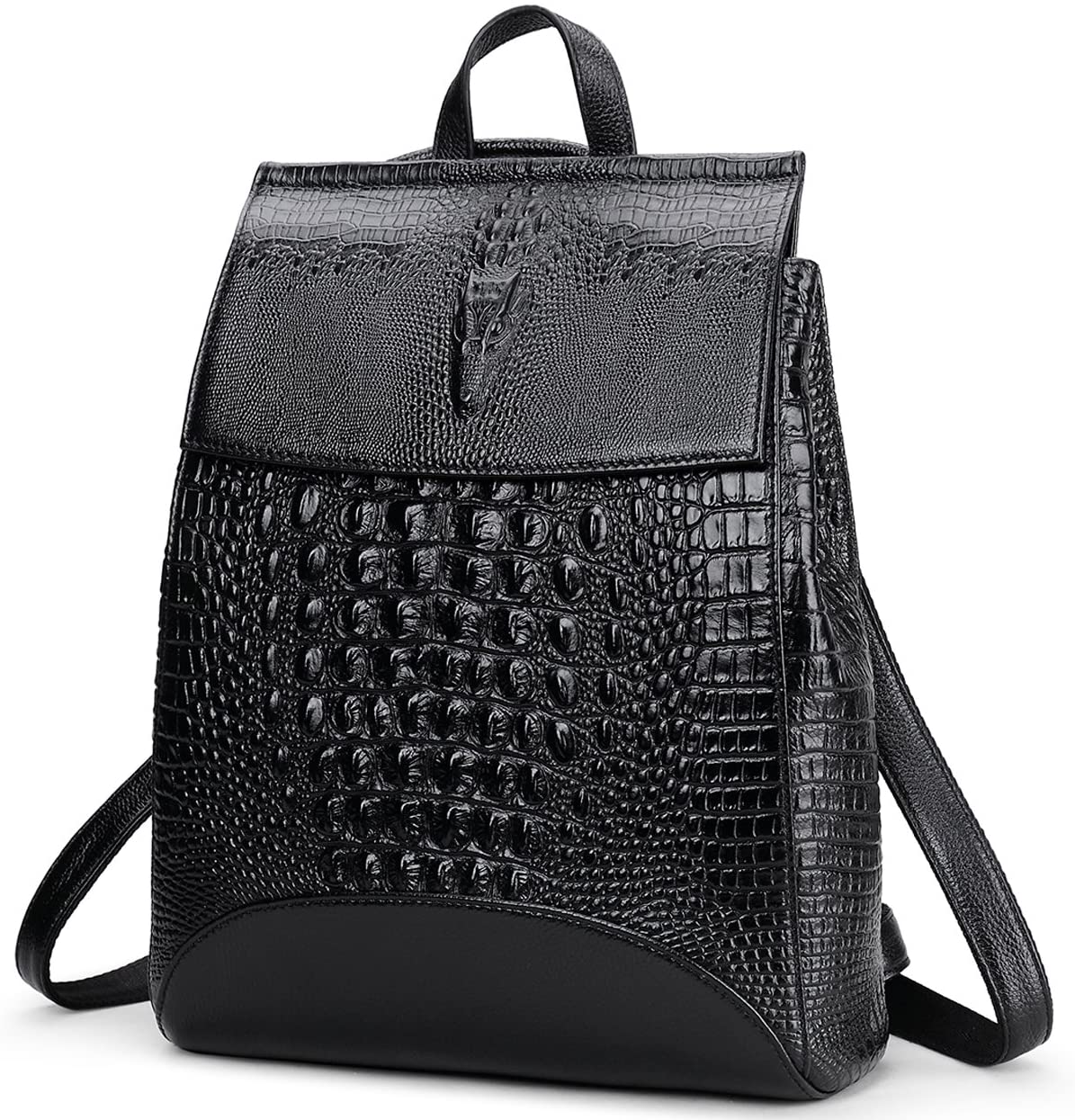 croc leather shoulder bag